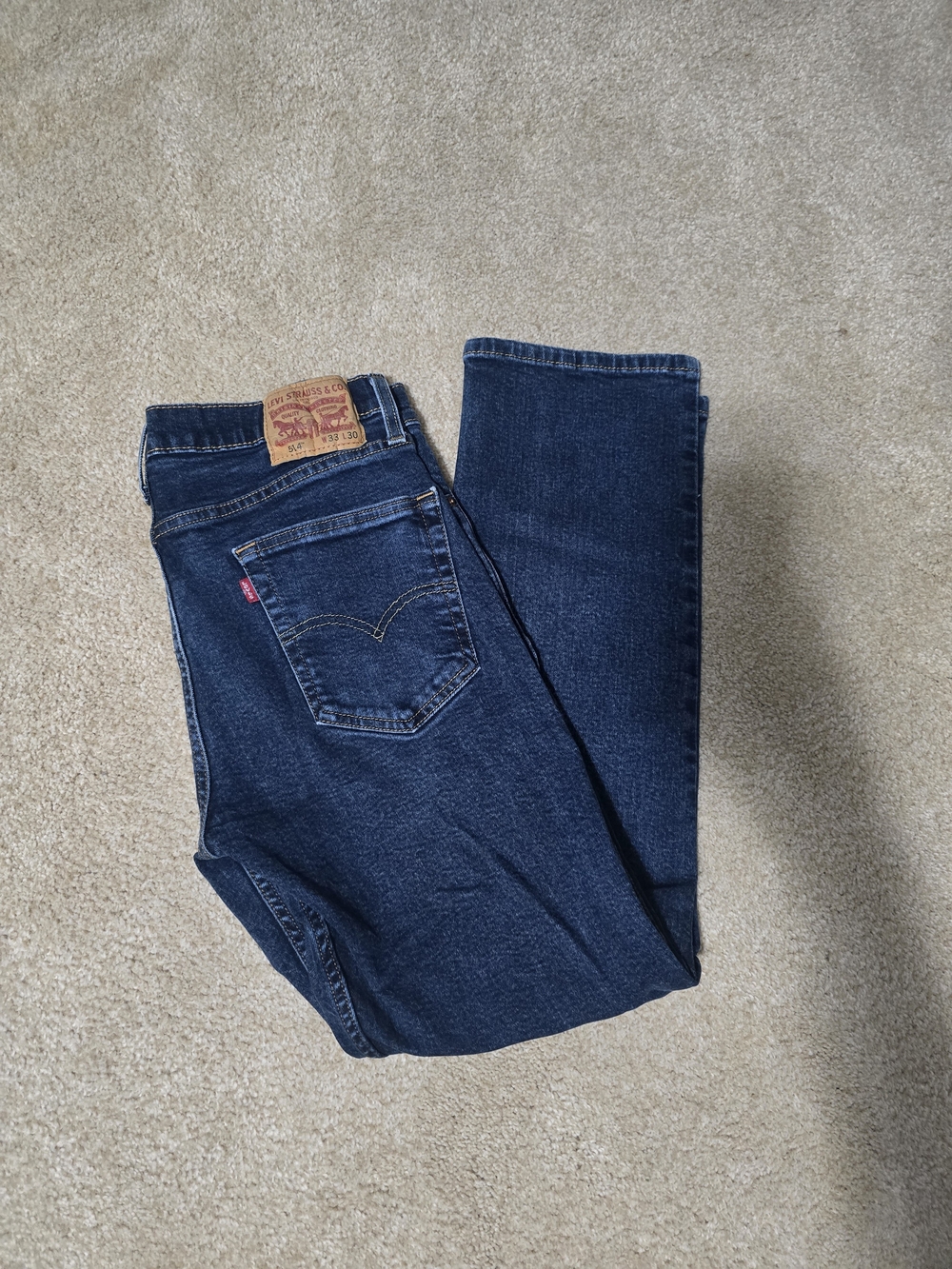 Levi's 514 Straight Fit Jeans Men's 33x30 Medium Dark Wash